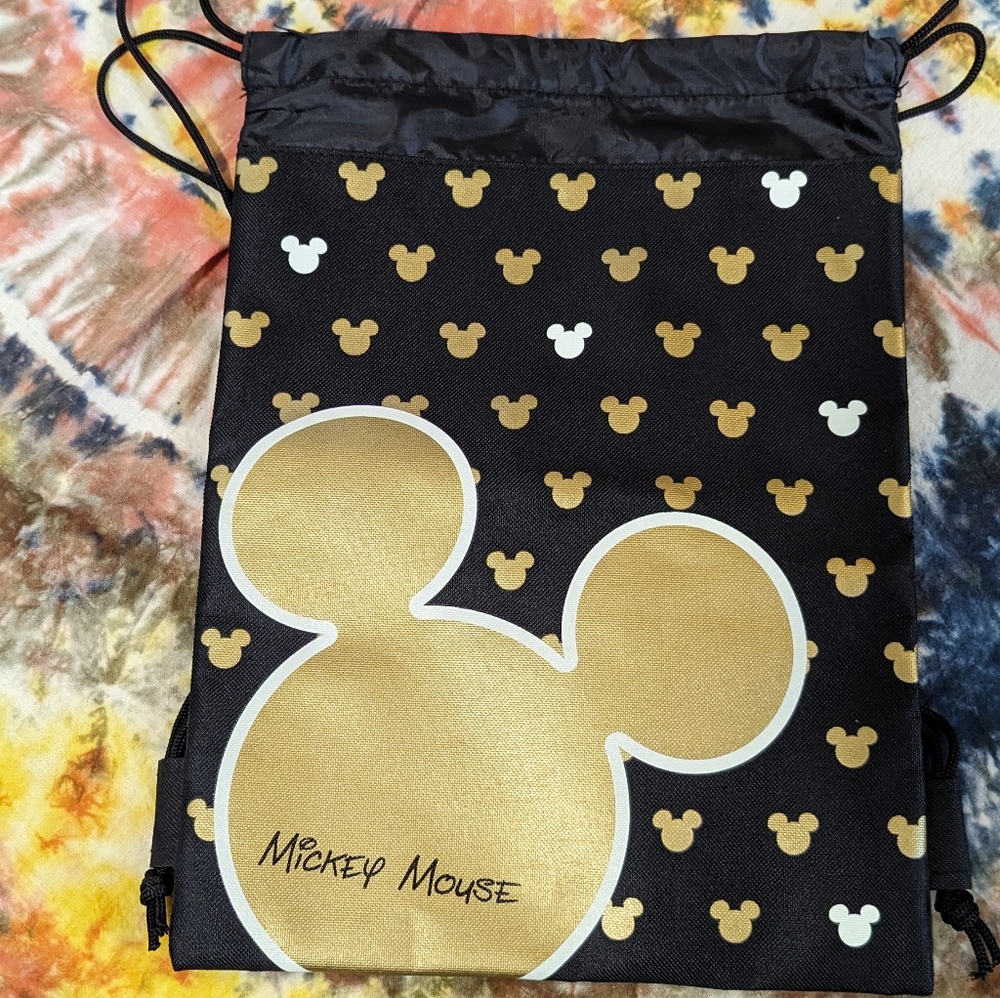 Disney Mickey Mouse Drawstring Bag NWT